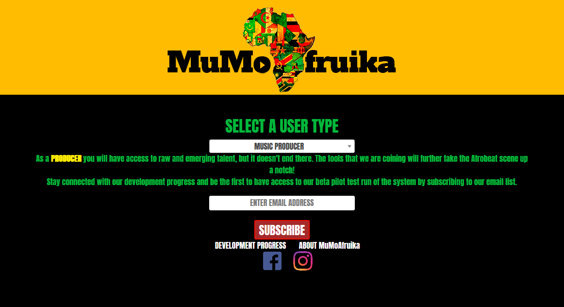 MuMoAfruika Email Subscription